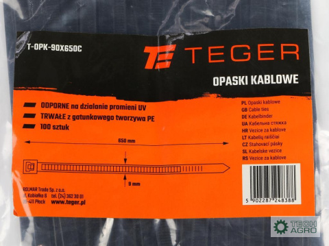 Opaski kablowe, opaski zaciskowe,tyrytytki, trytytki, 9.0 x 650mm 100 szt w worku czarne odporne na UV, w elektrotechnice, elekt Opaski kablowe, opaski zaciskowe,tyrytytki, trytytki, 9.0 x 650mm 100 szt w worku czarne odporne na UV, w elektrotechnice, elekt