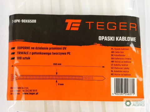 Opaski kablowe, opaski zaciskowe,tyrytytki, trytytki, 9.0 x 650mm 100 szt w worku transparentne odporne na UV, w elektrotechnice Opaski kablowe, opaski zaciskowe,tyrytytki, trytytki, 9.0 x 650mm 100 szt w worku transparentne odporne na UV, w elektrotechnice