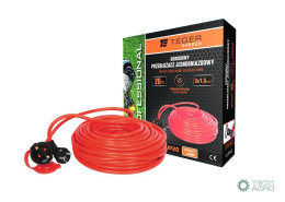 Przedłużacz jednogniazdowy, ogrodowyPROFESSIONAL, 3X1,5mm, IP20, H05VV-F, z uziemieniem, cert. CE / 20M, Teger