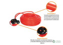 Przedłużacz jednogniazdowy, ogrodowyPROFESSIONAL, 3X1,5mm, IP20, H05VV-F, z uziemieniem, cert. CE / 20M, Teger