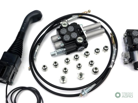 Zestaw do Ładowacz TUR -Rozdzielacz 40L2-sekcyjny + Elektrozawór + Joystick z przyciskiem + Elementy złączne + Linki na kulkę 15