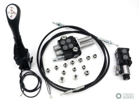 Zestaw do Ładowacz TUR -Rozdzielacz 40L2-sekcyjny + Elektrozawór + Joystick z przyciskiem + Elementy złączne + Linki na kulkę 20