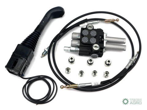 Zestaw do Ładowacz TUR -Rozdzielacz 40L2-sekcyjny + Joystick z przyciskiem + Elementy złączne + Linki na kulkę 1500mm VOIMA