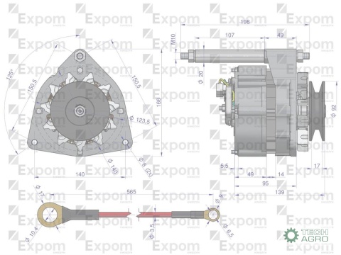 Alternator kompletny C-360 72A EXPOMEXPOM KWIDZYN eu Alternator kompletny C-360 72A EXPOMEXPOM KWIDZYN eu