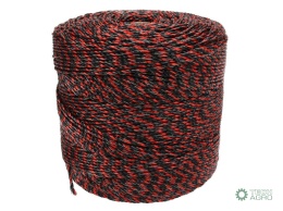 Plecionka, do elektryzatora 3mm,3x0,20mm SS czarno-pomarańczowa 500m, Royal Farm