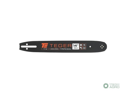 Prowadnica łańcucha do piły, 14" (36 cm) / 3/8" 1,3mm 52 og. / 9z / moc. U /, Teger