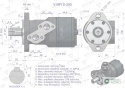 Silnik hydrauliczny orbitalny V-MR-S250 cm3/obr (175 bar / max.200 bar) VOIMA