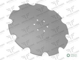 Talerz, uzębiony Z-10 fi 560 mocowanie 6/120 grubość 4 mm stal borowa, Royal Farm