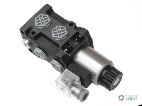 Zestaw (1 sekcja pływająca) do ŁadowaczTUR -Rozdzielacz 40L 2-sekcyjny + Elektrozawór + Joystick z przyciskiem + Elementy złączn