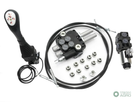 Zestaw do Ładowacz TUR -Rozdzielacz 80L2-sekcyjny + Elektrozawór + Joystick z przyciskiem + Elementy złączne + Linki na kulkę 20