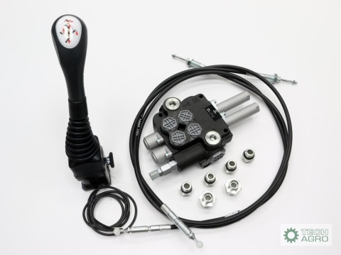 Zestaw do Ładowacz TUR -Rozdzielacz 80L2-sekcyjny + Joystick z przyciskiem + Elementy złączne + Linki na kulkę 2000mm VOIMA