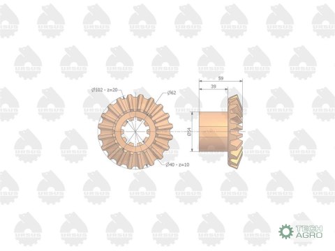 KOŁO KORONOWE C330 U KOŁO KORONOWE C330 U