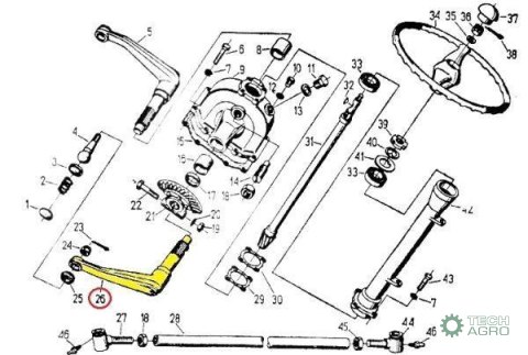Ramię mechanizmu kierowniczego lewe C-330 ORYGINAŁ URSUS Ramię mechanizmu kierowniczego lewe C-330 ORYGINAŁ URSUS