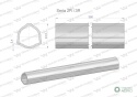 Rura zewnętrzna Seria 2R i 3R do wału 510 przegubowo-teleskopowego 43.5x3.4 mm 385 mm WARYŃSKI