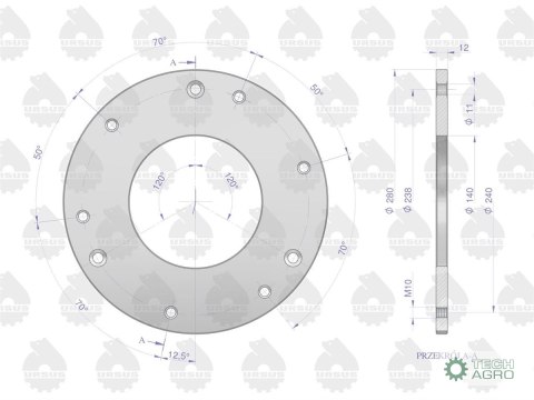 Tarcza dociskowa sprzęgła gładka stary typ C-330 ORYGINAŁ URSUS Tarcza dociskowa sprzęgła gładka stary typ C-330 ORYGINAŁ URSUS