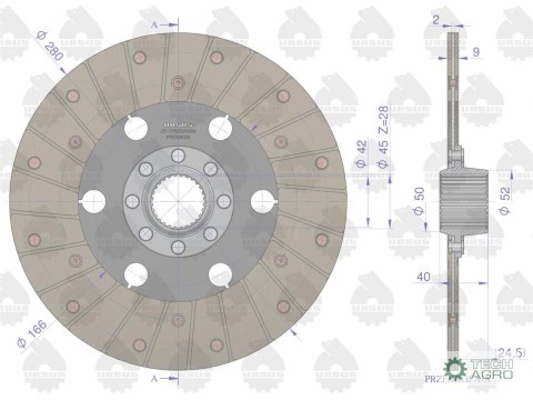 Tarcza sprzęgła napędu przekaźnika II stopnia C-360-3P PREMIUM ORYGINAŁ URSUS Tarcza sprzęgła napędu przekaźnika II stopnia C-360-3P PREMIUM ORYGINAŁ URSUS