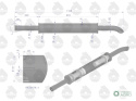 TŁUMIK 1128MM 4,8KG MF3 C3603P URSUS