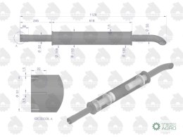 TŁUMIK 1128MM 4,8KG MF3 C3603P URSUS
