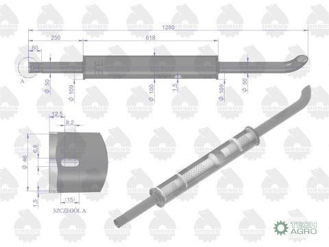 Tłumik okrągły długi 5.4kg 1280mm C-360 EMALIA ORYGINAŁ URSUS Tłumik okrągły długi 5.4kg 1280mm C-360 EMALIA ORYGINAŁ URSUS