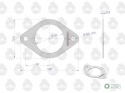 Uszczelka kolektora ssącego krążelit 0.8mm C-330 ( sprzedawane po 10 ) ORYGINAŁ URSUS