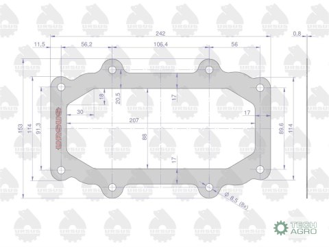 Uszczelka kolumny kierowniczej krążelit 0.8mm C-330 ( sprzedawane po 10 ) ORYGINAŁ URSUS Uszczelka kolumny kierowniczej krążelit 0.8mm C-330 ( sprzedawane po 10 ) ORYGINAŁ URSUS