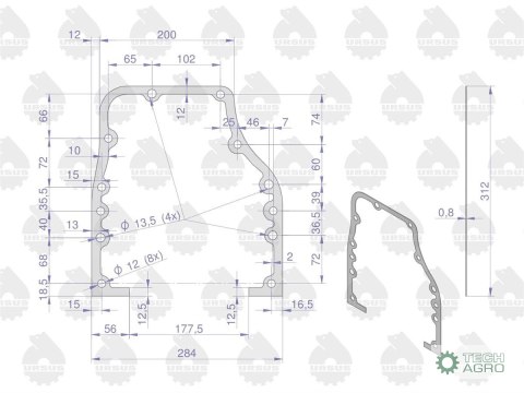 Uszczelka obudowy tylnej krążelit 0.8mm C-330 ( sprzedawane po 5 ) ORYGINAŁ URSUS Uszczelka obudowy tylnej krążelit 0.8mm C-330 ( sprzedawane po 5 ) ORYGINAŁ URSUS