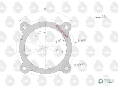 Uszczelka pokrywy łożyska sprzęgła krążelit 0.8mm C-330 ( sprzedawane po 10 ) ORYGINAŁ URSUS Uszczelka pokrywy łożyska sprzęgła krążelit 0.8mm C-330 ( sprzedawane po 10 ) ORYGINAŁ URSUS