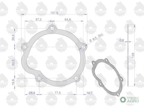 Uszczelka pompy wodnej krążelit 0.8mm C-330 ( sprzedawane po 10 ) ORYGINAŁ URSUS Uszczelka pompy wodnej krążelit 0.8mm C-330 ( sprzedawane po 10 ) ORYGINAŁ URSUS