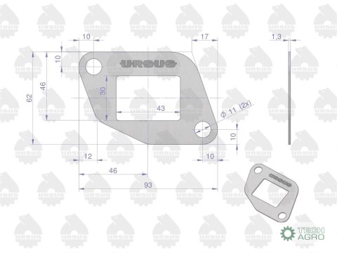 Uszczelka przewodu wydechowego C-330 ( sprzedawane po 10 ) ORYGINAŁ URSUS Uszczelka przewodu wydechowego C-330 ( sprzedawane po 10 ) ORYGINAŁ URSUS