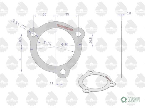 Uszczelka termostatu krążelit 0.8mm C-330 ( sprzedawane po 10 ) ORYGINAŁ URSUS Uszczelka termostatu krążelit 0.8mm C-330 ( sprzedawane po 10 ) ORYGINAŁ URSUS