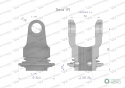 Widłak wału z pierścieniem 1 3/8 Z6 -22X54 Seria 1R Waryński W21910513B