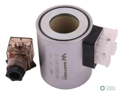 Cewka dzielnika elektrozaworu W-E12DVS6/2-80L. W-E12DVS3/2-80L 12V DC 48W Waryński Cewka dzielnika elektrozaworu W-E12DVS6/2-80L. W-E12DVS3/2-80L 12V DC 48W Waryński