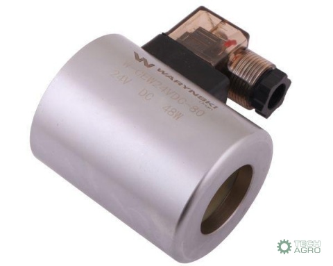 Cewka dzielnika elektrozaworu W-E12DVS6/2-80L. W-E12DVS3/2-80L 24V DC 48W Waryński Cewka dzielnika elektrozaworu W-E12DVS6/2-80L. W-E12DVS3/2-80L 24V DC 48W Waryński