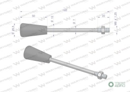 Dźwignia do rozdzielaczy hydraulicznych 40L Waryński