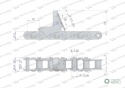 Łańcuch obrywacza kolb kukurydzy CA627-76Ps 8 płytek zastosowanie New Holland 84977231 Waryński