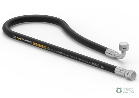 Przewód hydrauliczny gładki z uszczelnieniem - 180 bar gwint M18x1.5 prosta/90 stopni (kolanko) L-800mm DN10-1SN (AK-10-800/ P11