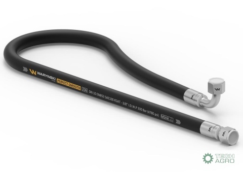 Przewód hydrauliczny gładki z uszczelnieniem - 330 bar gwint M18x1.5 prosta/90 stopni L-1000mm DN10-2SN (AK-10-1000/ P11P12) 33.