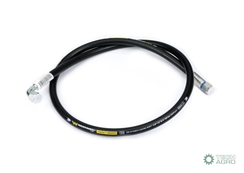 Przewód hydrauliczny gładki z uszczelnieniem - gwint M18x1.5 prosta/90 stopni (kolanko) L-1500mm DN10-1SN (AK-10-1500/ P11P12) 1