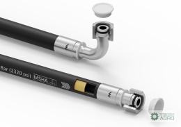 Przewód hydrauliczny gładki z uszczelnieniem - gwint M22x1.5 prosta/90 stopni (kolanko) L-2000mm DN12-1SN (AK-13-2000/ P11P12) 1