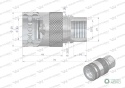 Szybkozłącze hydrauliczne gniazdo G1/2"BSP gwint wewnętrzny EURO PUSH-PULL (ISO 7241-A) Waryński