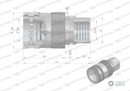 Szybkozłącze hydrauliczne gniazdo G1/2