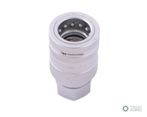 Szybkozłącze hydrauliczne gniazdo G1/2"BSP gwint wewnętrzny EURO PUSH-PULL (ISO 7241-A) Waryński Szybkozłącze hydrauliczne gniazdo G1/2"BSP gwint wewnętrzny EURO PUSH-PULL (ISO 7241-A) Waryński