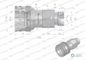 Szybkozłącze hydrauliczne gniazdo G1/2"BSP gwint zewnętrzny EURO ISO 7241-A z eliminatorem ciśnienia Waryński