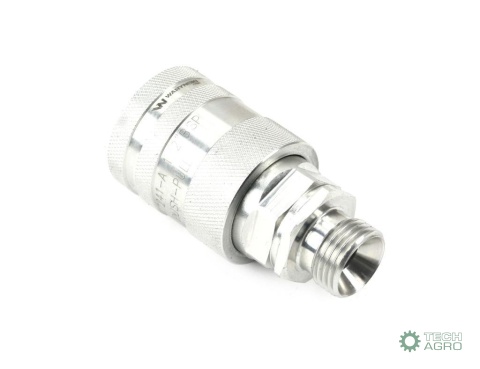 Szybkozłącze hydrauliczne gniazdo G1/2"BSP gwint zewnętrzny EURO PUSH-PULL (ISO 7241-A) Waryński Szybkozłącze hydrauliczne gniazdo G1/2"BSP gwint zewnętrzny EURO PUSH-PULL (ISO 7241-A) Waryński