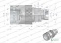 Szybkozłącze hydrauliczne gniazdo G1/2"BSP gwint zewnętrzny EURO PUSH-PULL (ISO 7241-A) Waryński
