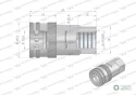 Szybkozłącze hydrauliczne gniazdo G1/4"BSP gwint wewnętrzny ISO 7241-A Waryński
