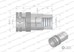 Szybkozłącze hydrauliczne gniazdo G1/4