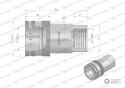 Szybkozłącze hydrauliczne gniazdo G1"BSP gwint wewętrzny ISO 7241-A Waryński