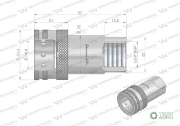 Szybkozłącze hydrauliczne gniazdo G3/8