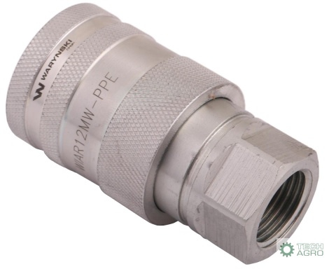 Szybkozłącze hydrauliczne gniazdo z eliminatorem ciśnienia G1/2"BSP gwint wew. EURO PUSH-PULL (ISO 7241-A) Waryński Szybkozłącze hydrauliczne gniazdo z eliminatorem ciśnienia G1/2"BSP gwint wew. EURO PUSH-PULL (ISO 7241-A) Waryński